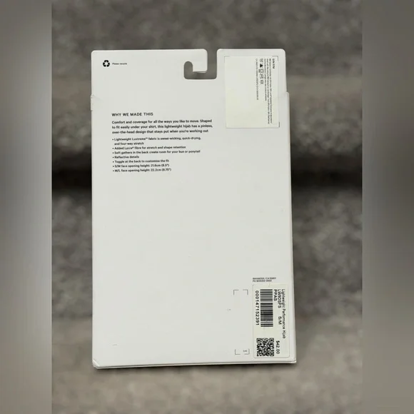 NEW Lululemon Lightweight Performance Hijab Modest Activewear Purple S/M Workout - Picture 2 of 6